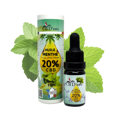 Huile CBD 20% Full Spectrum Menthe CBD'EAU - Fabrication Française | Kana Pharma