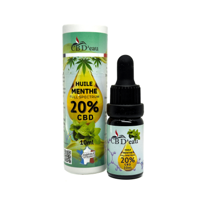 Huile CBD 20% Full Spectrum Menthe CBD'EAU - Fabrication Française | Kana Pharma