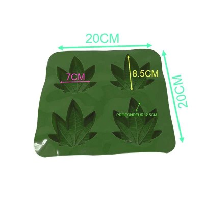 Moule Silicone 4 Compartiments Vert | Qualité Alimentaire | Kana Pharma