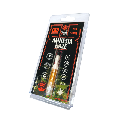 Cartouche E-liquide CBD Amnesia Haze 5% | Plant of Life | Kana Pharma