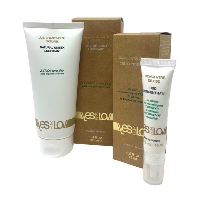 Lubrifiant CBD Aloé Vera Yes For Lov | Naturel Bio Compatible Préservatifs