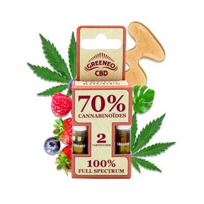 Cartouches CBD Full Spectrum 70% Greeneo - Pack 2 pcs | Kana Pharma