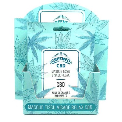 Masque Tissu Visage CBD Greeneo | Hydratant Naturel Bio | Kana Pharma