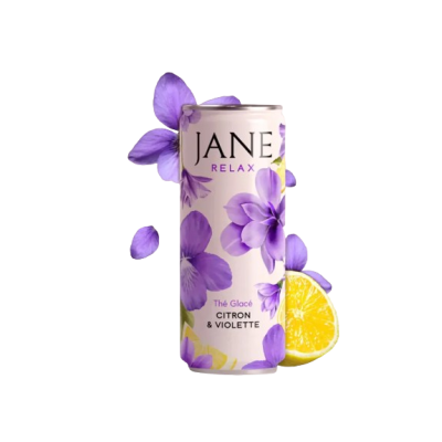 Thé CBD Violette Citron Bio JANE 35mg | Boisson Relaxante Sans THC
