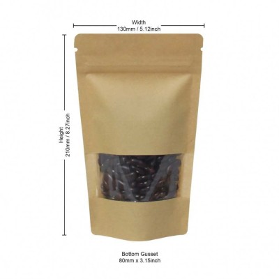 Pochette Kraft Fenêtre 21x13x8cm - Lot de 100 | Kana Pharma