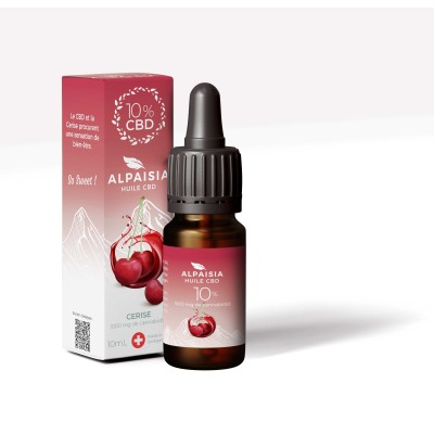 Huile CBD 10% Cerise Alpaisia | Broad Spectrum Français | Kana Pharma