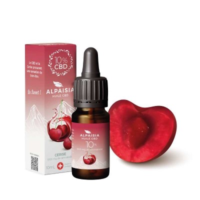 Huile CBD 10% Cerise Alpaisia | Broad Spectrum Français | Kana Pharma