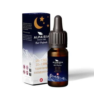 Huile CBD 20% Full Spectrum Nuit Profonde | Valériane Mélatonine