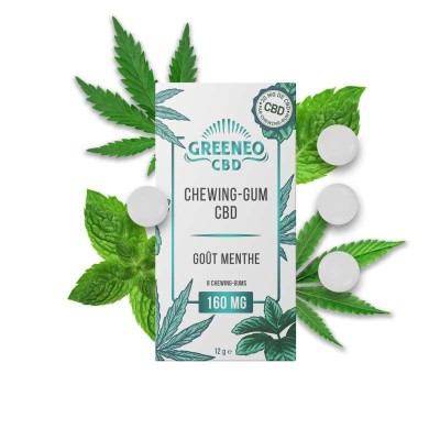 Chewing-gum CBD Menthe GREENEO 20mg | Sans THC | Kana Pharma