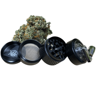 Grinder 40mm avec manivelle CHAMP HIGH | Moulin 4 parties | Kana Pharma