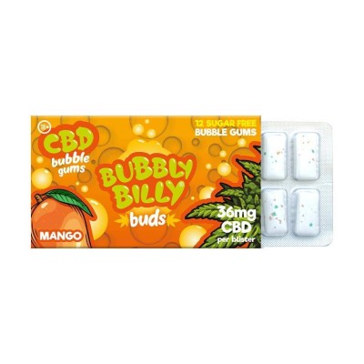 Chewing-gum CBD Mangue Bubbly Billy 36mg - Sans sucre | Kana Pharma