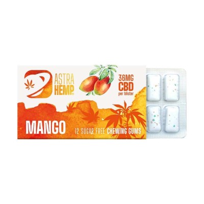 Chewing-gum CBD Mangue ASTRA HEMP - Boîte 24 paquets | Kana Pharma