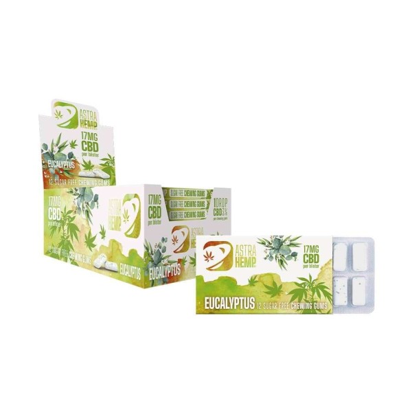Boîte de 24 Chewing-gum CBD eucalyptus | ASTRA HEMP
