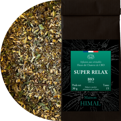 Tisane CBD Bio Super Relax 38% - Vrac 30g | Maison Himal | Kana Pharma