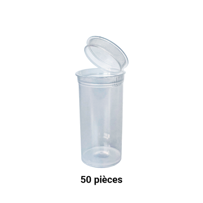 Pot Transparent POP 50ml - Lot de 50 Pièces | Emballage Étanche CBD