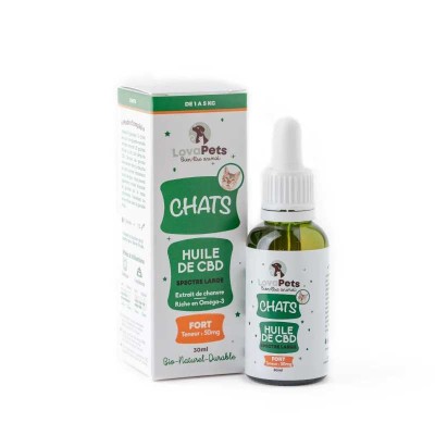 Huile CBD Chat 50mg Bio Arôme Saumon | LovaPets | Kana Pharma