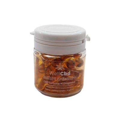 Gélules CBD Articulations Well CBD | Curcuma Gingembre | Kana Pharma