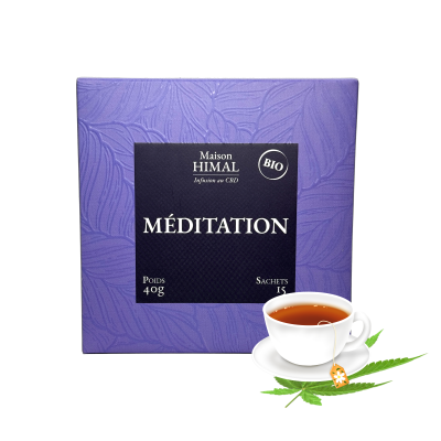 Tisane CBD Bio Méditation Maison Himal | 19mg CBD sans THC | Kana Pharma