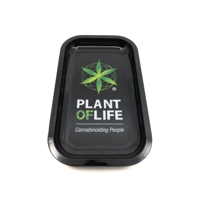 Plateau Cannabinoiding People Plant of Life 27x16cm - Étain Noir Anti-Adhésif
