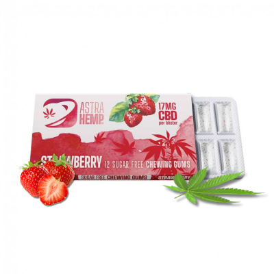 Chewing-gum CBD Fraise Astra Hemp | Boîte 24 paquets - Kana Pharma