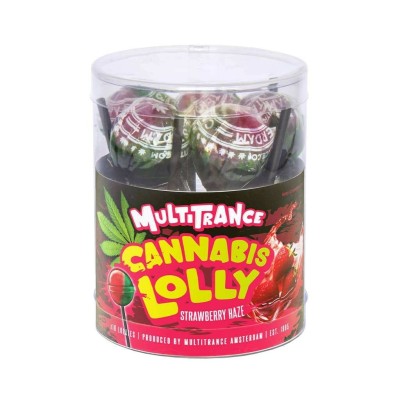 Sucettes Cannabis Fraise MULTITRANCE - 10 pcs sans THC | Kana Pharma